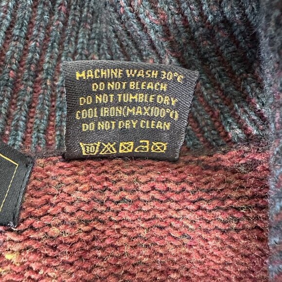 James Tattersall Pullover Sweater 1/4 Zip Brown Wool Blend Size XL - Picture 8 of 8